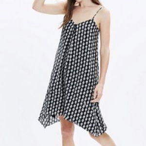 Madewell Silk Trapeze Cami Dress in Bloomstamp